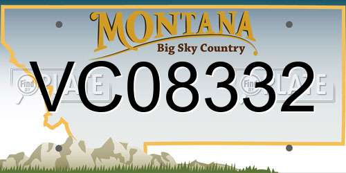 VC08332 Montana License Plate
