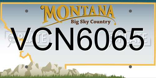 VCN6065 Montana License Plate