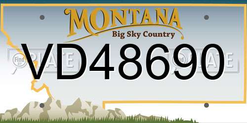 VD48690 Montana License Plate