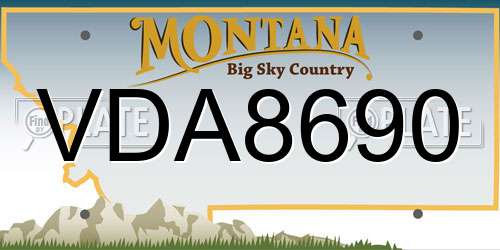 VDA8690 Montana License Plate