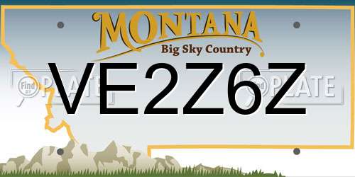 VE2Z6Z Montana License Plate