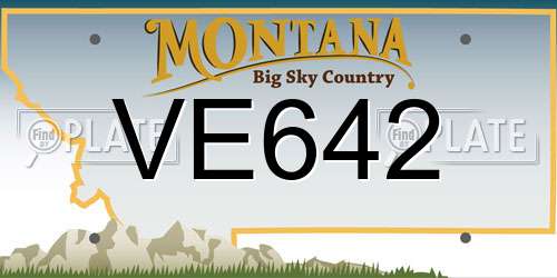 VE642 Montana License Plate