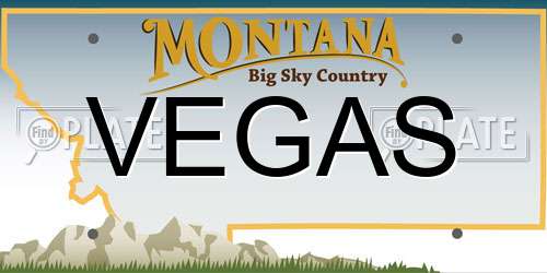 VEGAS Montana License Plate