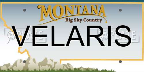 VELARIS Montana License Plate