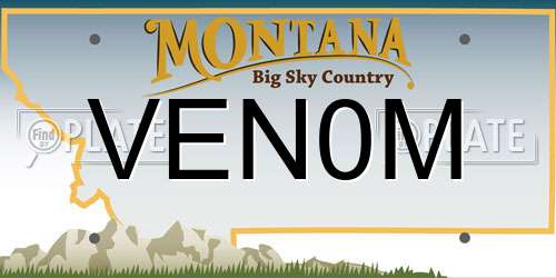 VEN0M Montana License Plate