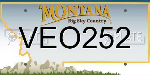 VEO252 Montana License Plate