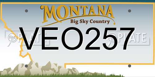VEO257 Montana License Plate