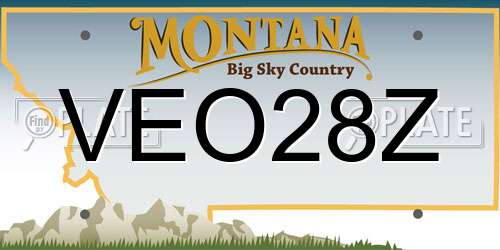 VEO28Z Montana License Plate