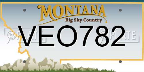 VEO782 Montana License Plate
