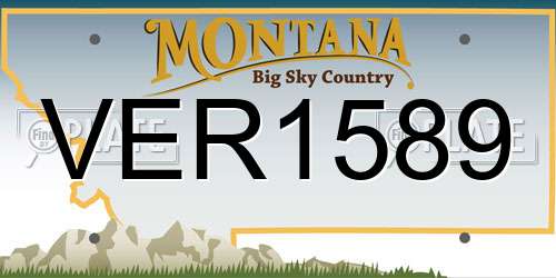 VER1589 Montana License Plate