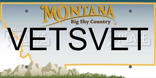 VETSVET Montana License Plate