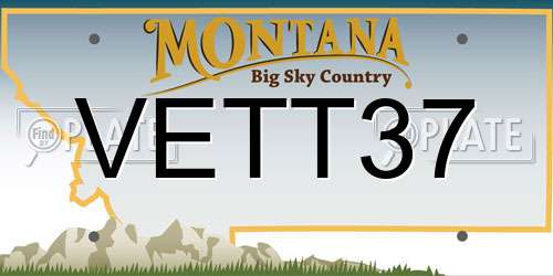VETT37 Montana License Plate