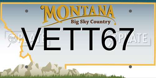 VETT67 Montana License Plate