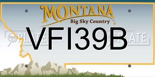 VFI39B Montana License Plate