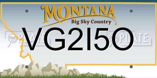 VG2I5O Montana License Plate