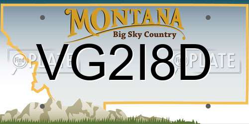 VG2I8D Montana License Plate