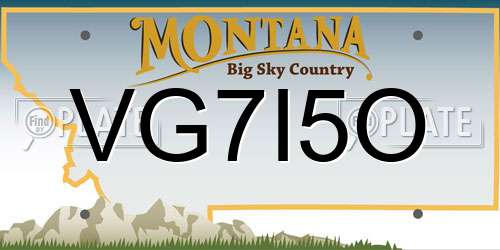 VG7I5O Montana License Plate