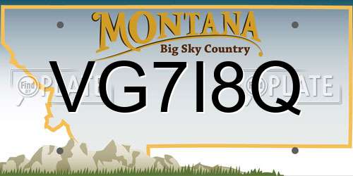 VG7I8Q Montana License Plate