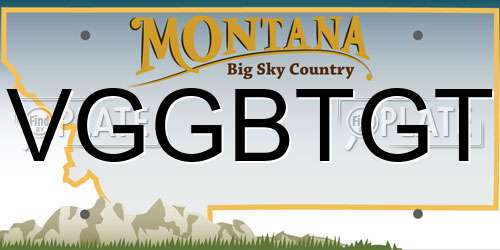 VGGBTGT Montana License Plate
