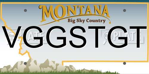 VGGSTGT Montana License Plate