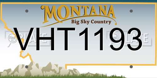 VHT1193 Montana License Plate