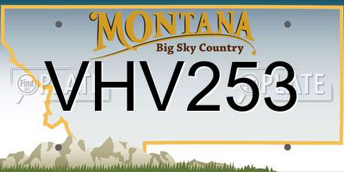 VHV253 Montana License Plate