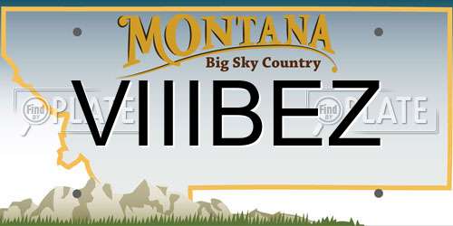 VIIIBEZ Montana License Plate