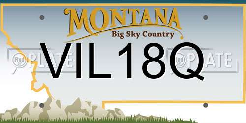 VIL18Q Montana License Plate