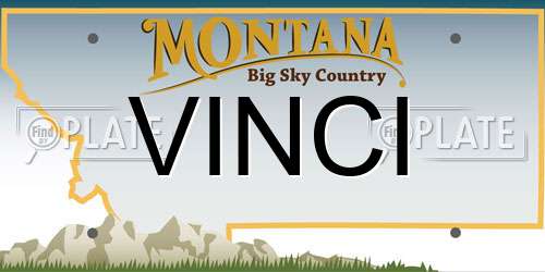 VINCI Montana License Plate