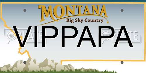 VIPPAPA Montana License Plate