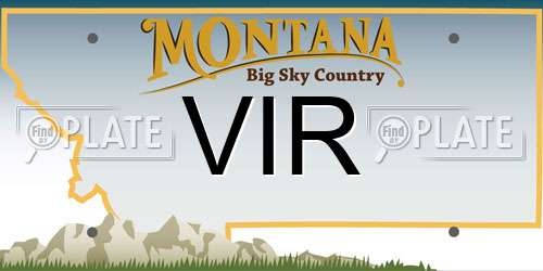 VIR Montana License Plate