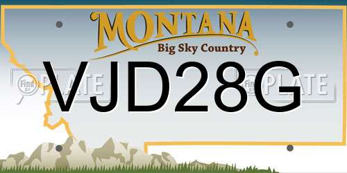 VJD28G Montana License Plate