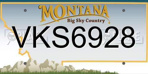 VKS6928 Montana License Plate
