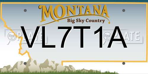 VL7T1A Montana License Plate