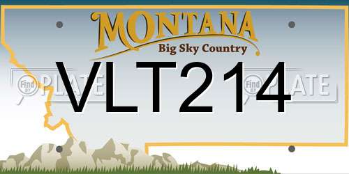 VLT214 Montana License Plate