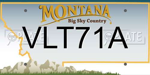 VLT71A Montana License Plate