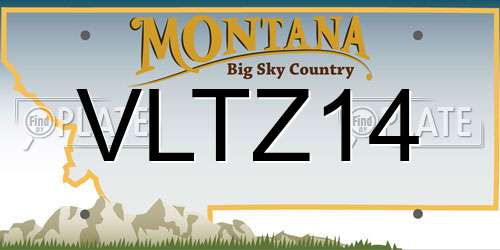VLTZ14 Montana License Plate
