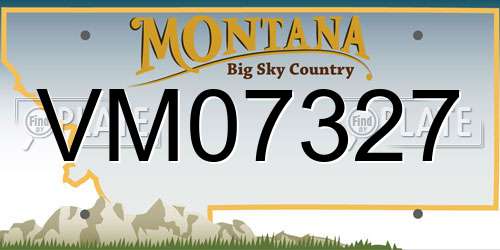 VM07327 Montana License Plate