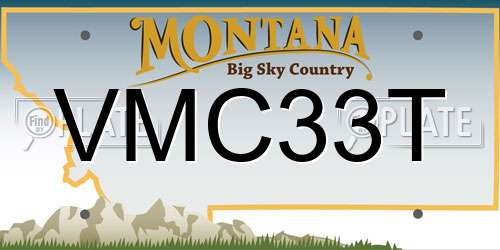 VMC33T Montana License Plate