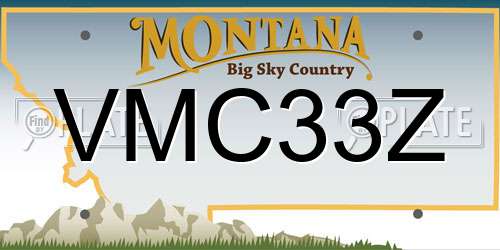 VMC33Z Montana License Plate