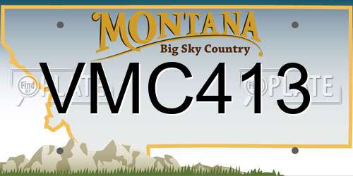 VMC413 Montana License Plate