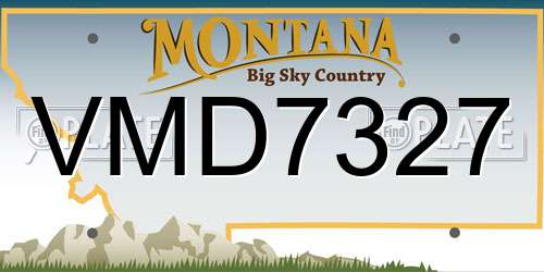 VMD7327 Montana License Plate