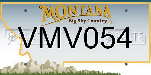 VMV054 Montana License Plate