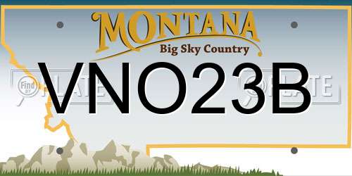 VNO23B Montana License Plate