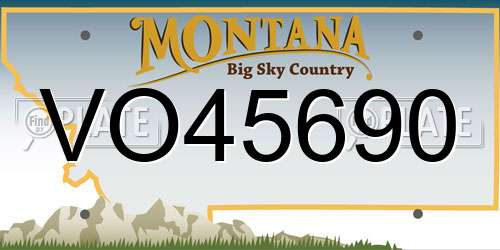 VO45690 Montana License Plate
