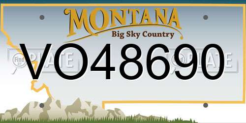 VO48690 Montana License Plate