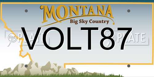 VOLT87 Montana License Plate