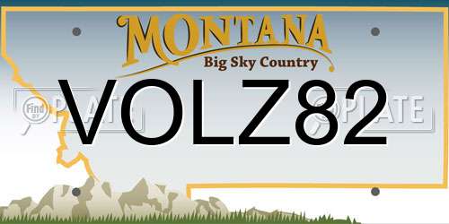 VOLZ82 Montana License Plate