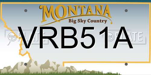 VRB51A Montana License Plate