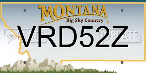 VRD52Z Montana License Plate